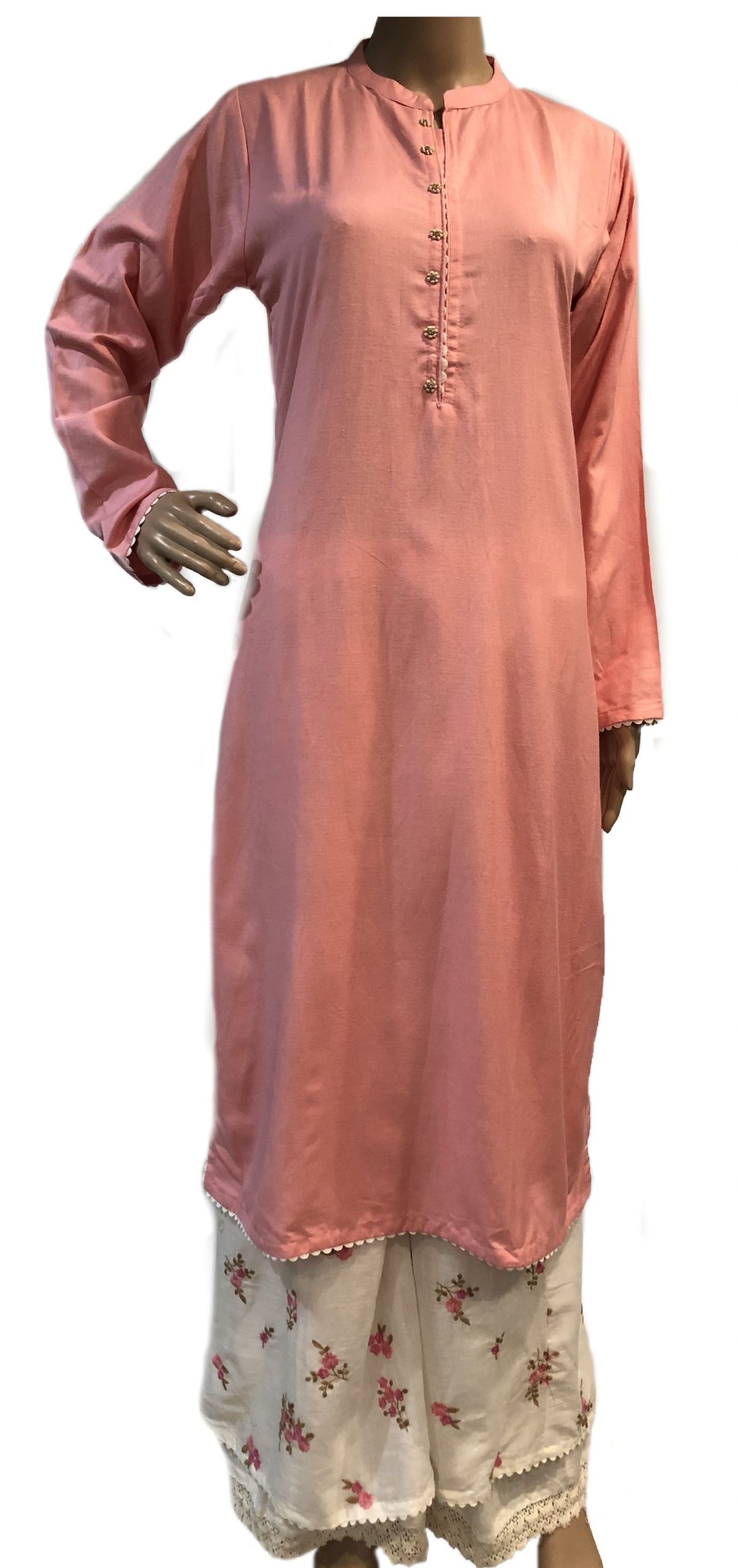pink plazo dress